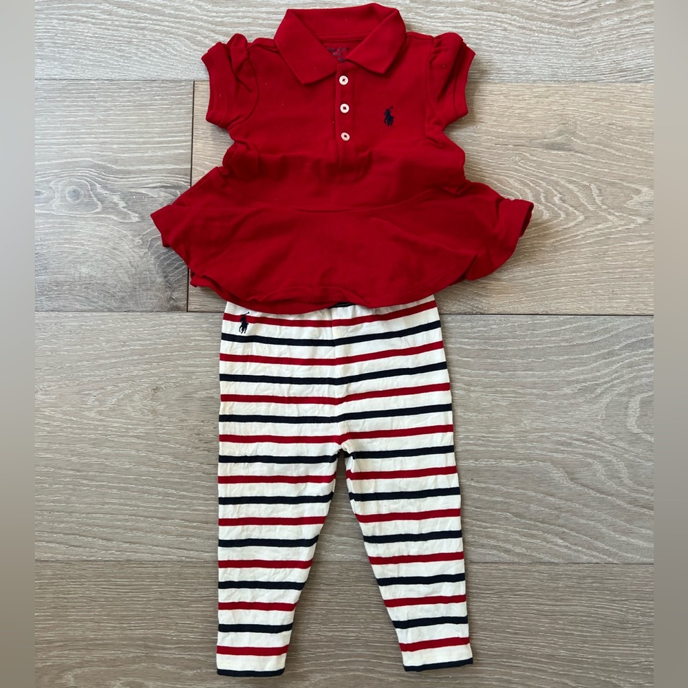 BABY NWOT Ralph Lauren Polo & Leggings Set